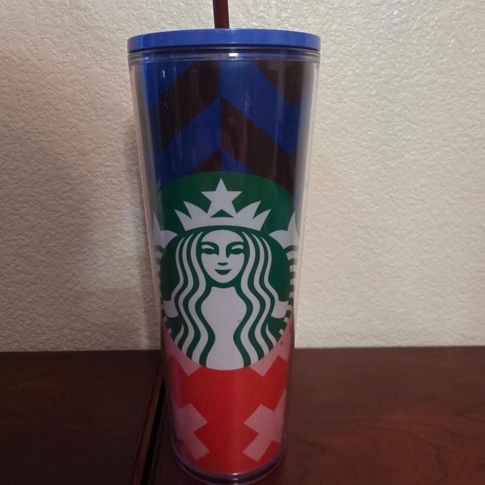 Starbucks 24 Oz tumbler Chevron